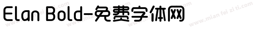 Elan Bold字体转换